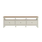Conjunto Sala Ananda Rack e Armário Multiuso Madeira Maciça Off White/Mel CabeCasa MadeiraMadeira