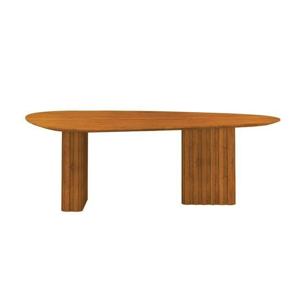 Conjunto Mesa de Jantar Orgânica 200cm com Cadeiras Estofadas Gaia Yescasa Bege/Freijó