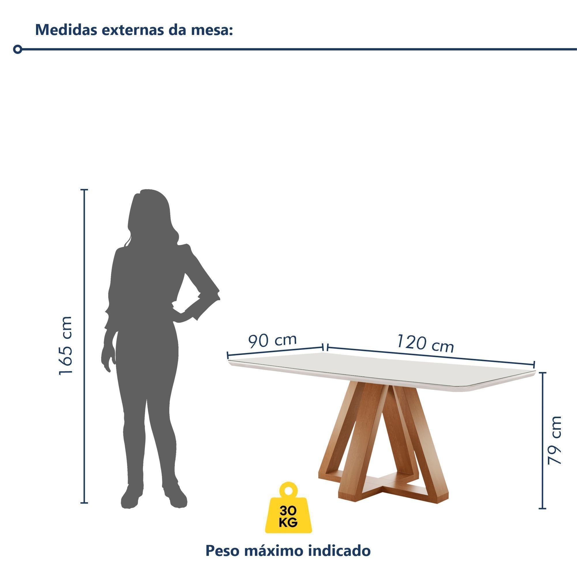 Conjunto Sala de Jantar Mesa Retangular Tampo Vidro Kyra 120x90 com 4 Cadeiras Arizona Cel Móveis