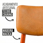 Kit 6 Cadeiras de Jantar Manuela Madeira Maciça Estofada Premium Di Franco
