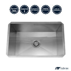 Cuba Pia Cozinha Gourmet Aço Inox 304 Retangular Acabamento Escovado 58x40 Tubrax CAC0022-N