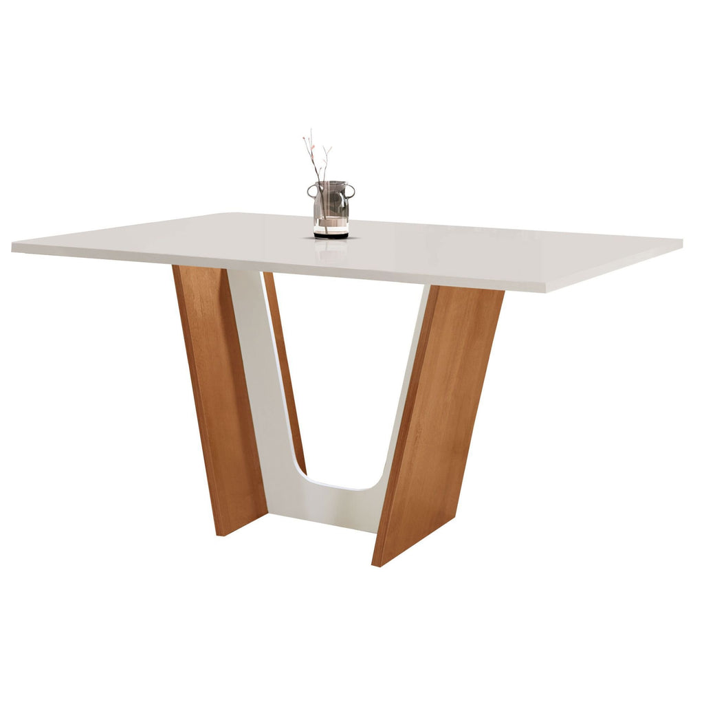 Conjunto Sala de Jantar Mesa Tampo Dakota Plus 160x80cm com 6 Cadeiras Luisa Yescasa