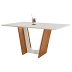 Conjunto Sala de Jantar Mesa Tampo Dakota Plus 160x80cm com 6 Cadeiras Luisa Yescasa