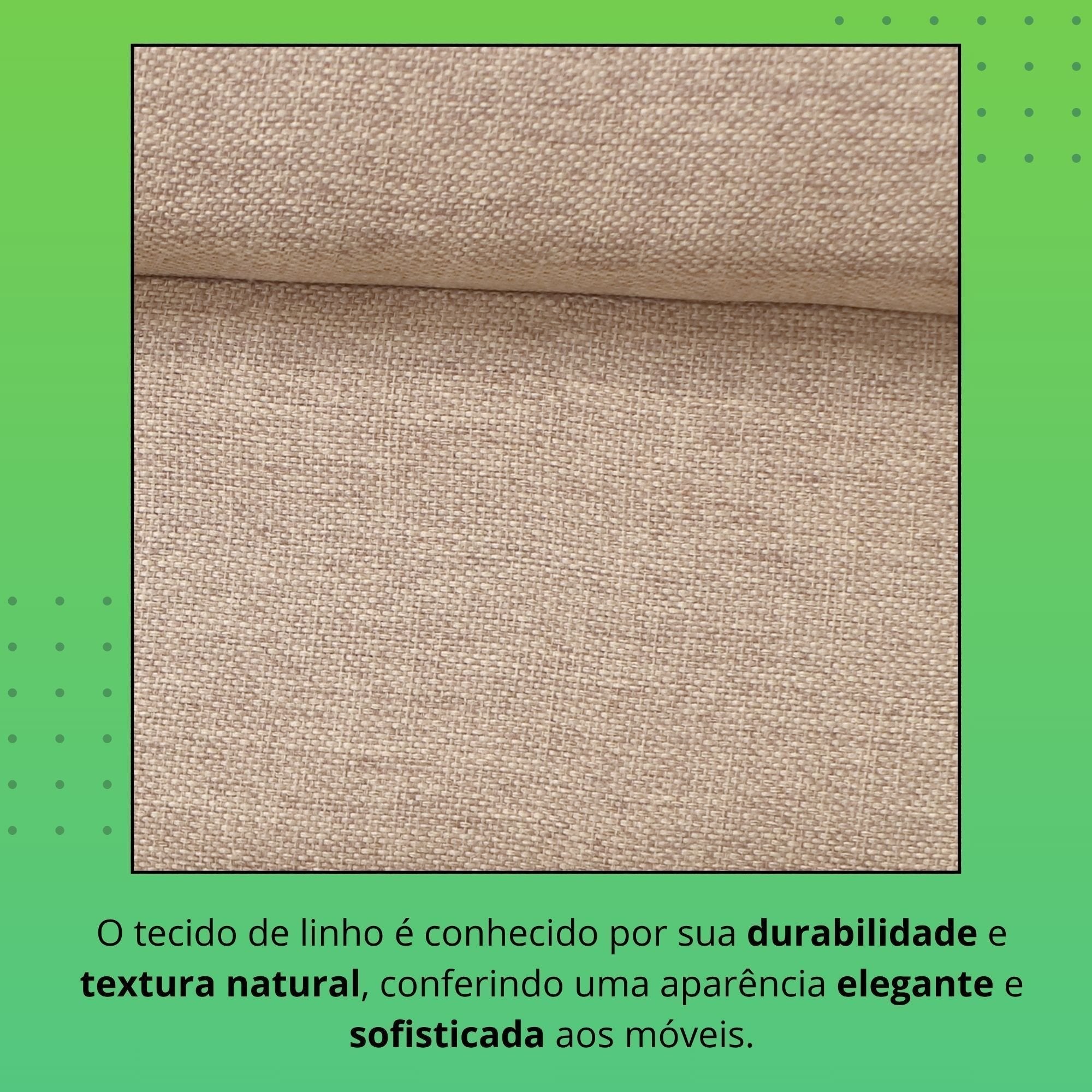 Sofá Living Canela 4 Lugares 265 cm Linho Lufer Estofados