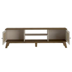 Conjunto Sala de Estar 3 Peças Rack para TV até 75 Polegadas Buffet Memphis Mesa Centro Saara Espresso Móveis Bege