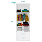 Quarto Infantil Chiara 4 Peças Roupeiro 2 Portas Módulo Aéreo Cama com Auxiliar Branco Phoenix Baby