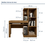 Mesa para Computador Escrivaninha com Armário Office 1 Gaveta 130cm Valdemóveis