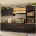 Armário de Cozinha Completa 310cm Reims Madesa GRRM3100018N Preto