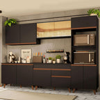 Armário de Cozinha Completa 310cm Reims Madesa GRRM3100018N Preto