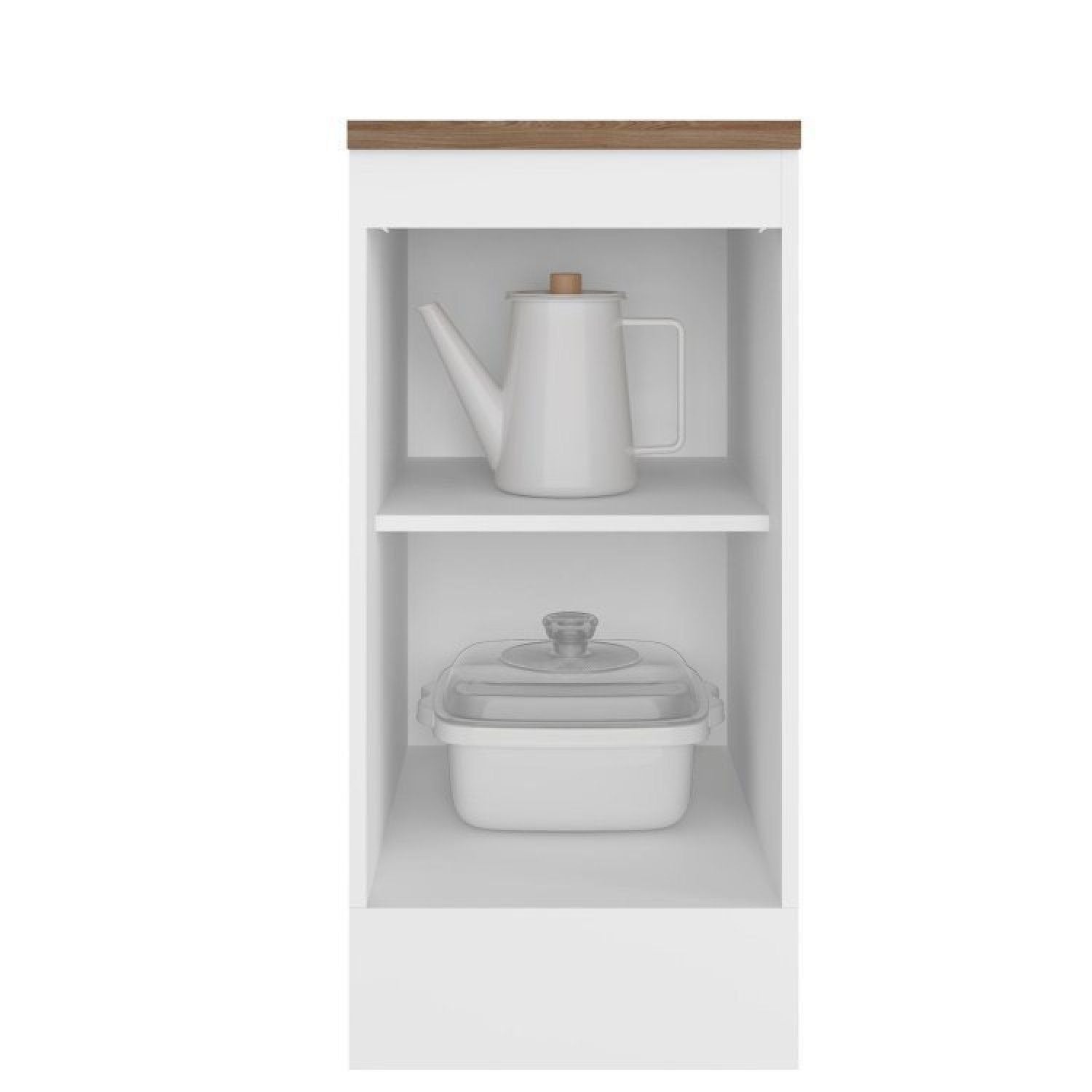 Cozinha Completa Modulada 10 Peças 17 Portas 2 Gavetas com Torre Quente Unna Yescasa Branco/Espresso
