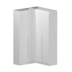 Guarda-Roupa Casal Canto 4 Portas 4 Gavetas Versatille Yescasa 100% MDP Branco