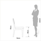 Conjunto Sala de Jantar Mesa Oval Tampo MDF com 6 Cadeiras Estofadas Bolonha Dalla Costa Off White/Freijó
