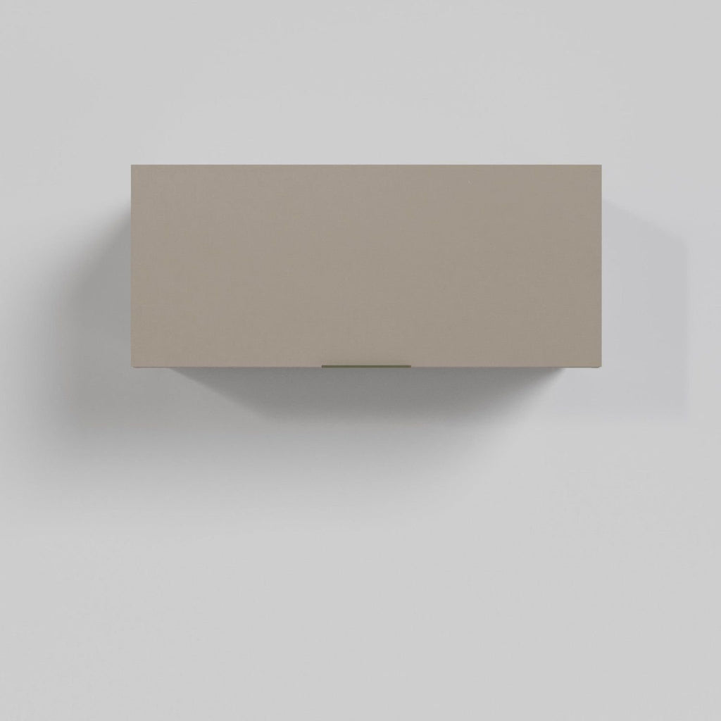 Armário Aéreo Porta Basculante 80cm Puxador 150cm Ipanema CabeCasa MadeiraOriginals Fendi Trama/Branco