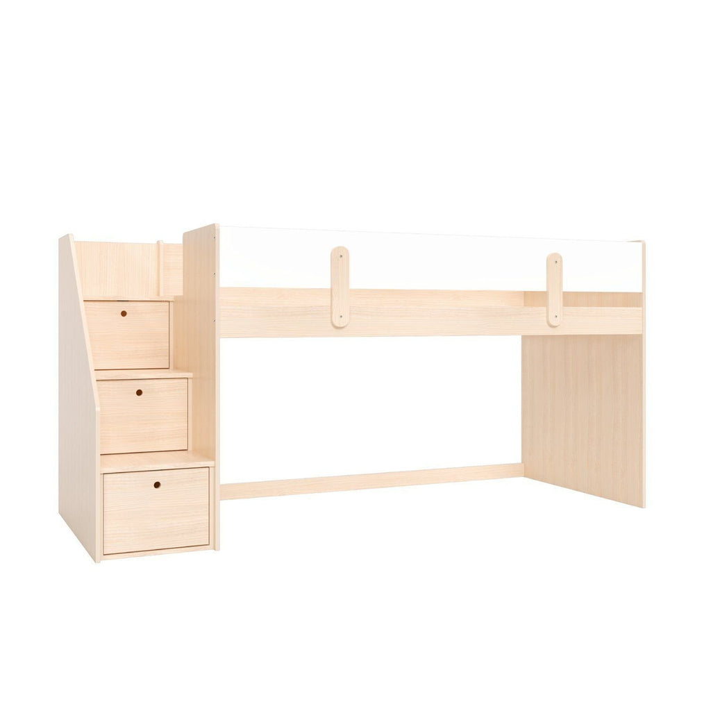 Cama Elevada Infantil com Escada e Gavetas Artsy MadeiraOriginals Casatema