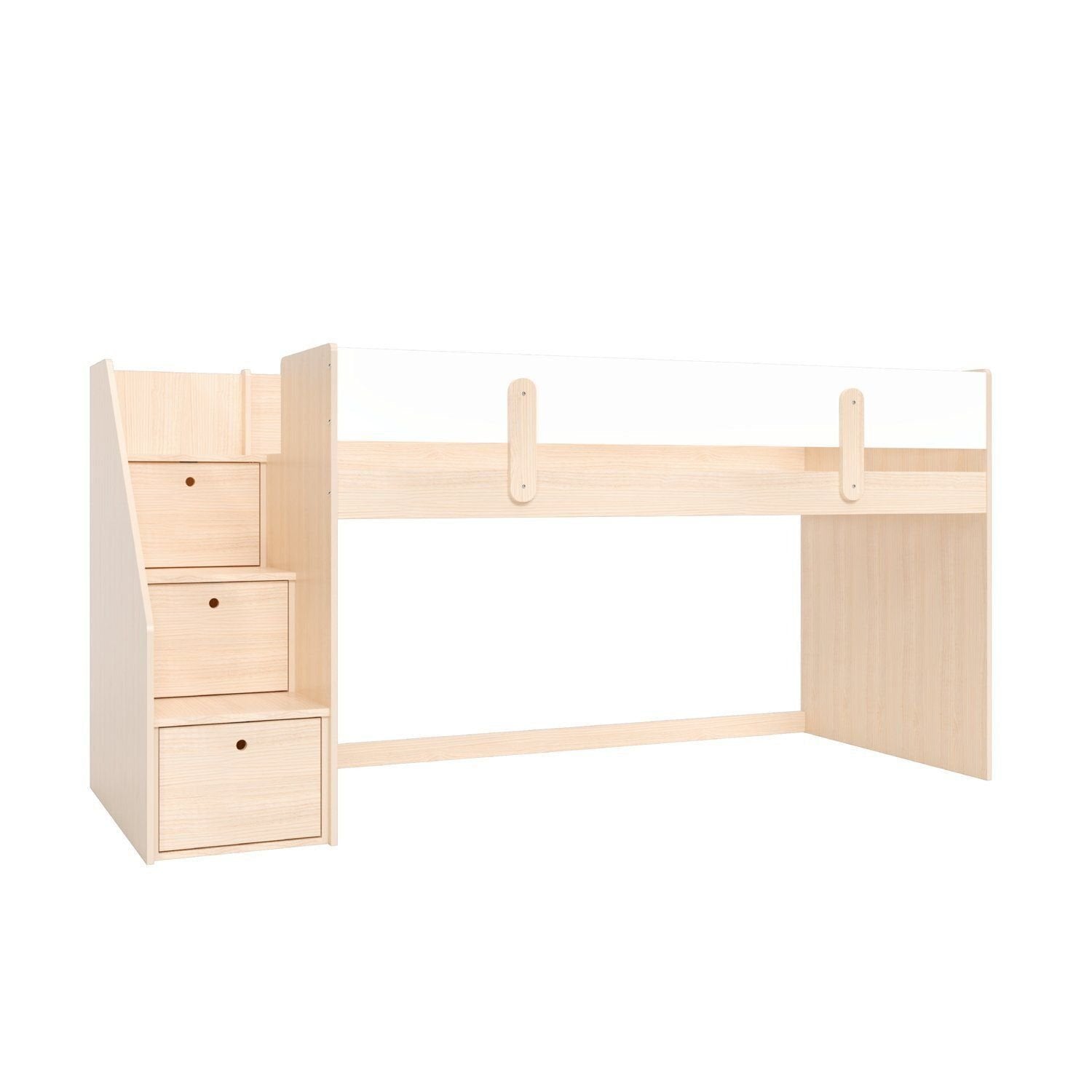 Cama Elevada Infantil com Escada e Gavetas Artsy MadeiraOriginals Casatema