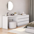 Escrivaninha em L ou Reta Oring 6 Gavetas 230cm CabeCasa MadeiraOriginals