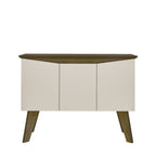 Conjunto 3 Peças Sala de Estar Mesa de Centro Lucca Buffet Oásis Rack Lumina Pinho/Off White Artely