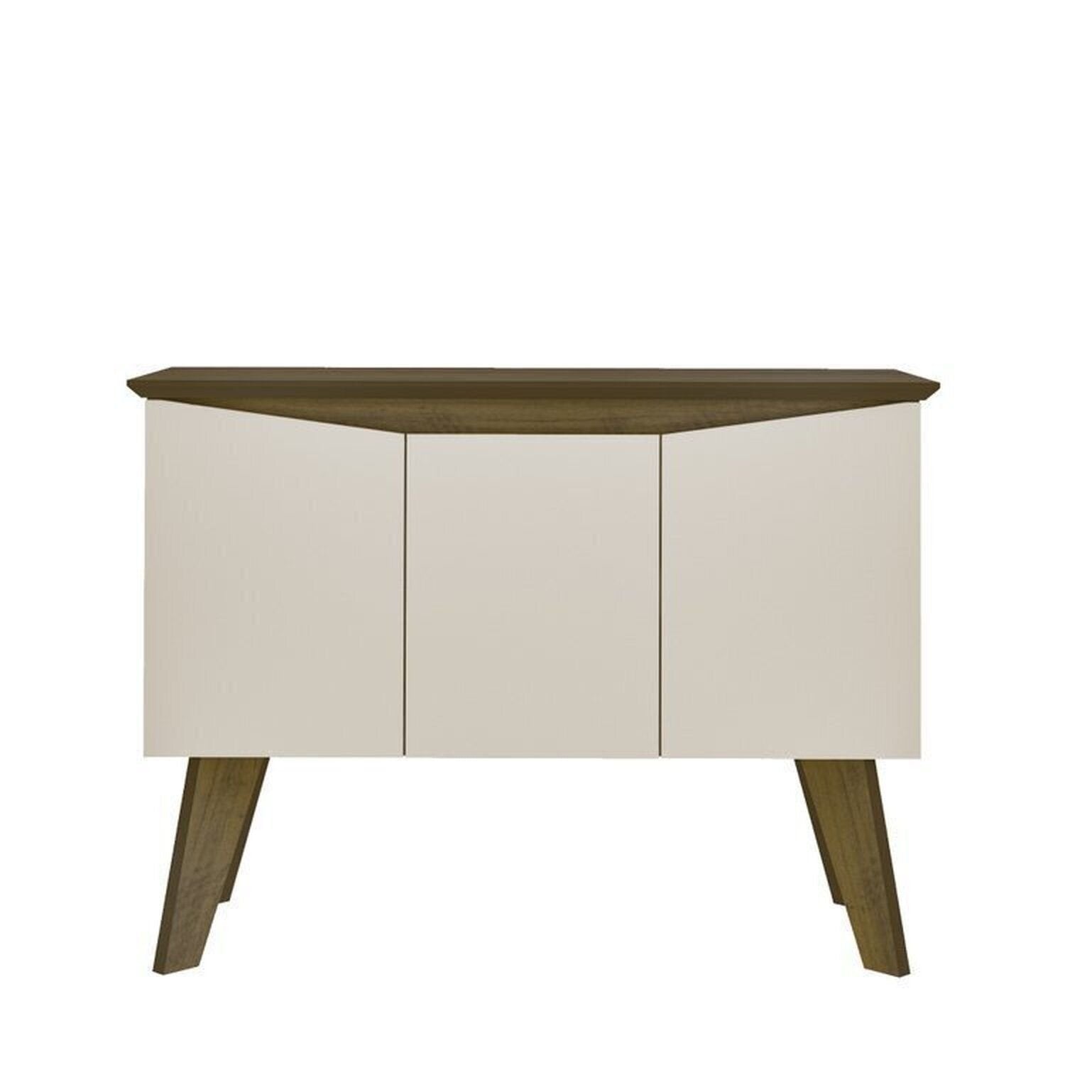 Conjunto 3 Peças Sala de Estar Mesa de Centro Lucca Buffet Oásis Rack Lumina Pinho/Off White Artely