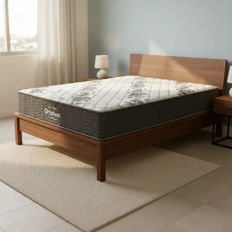 Colchão Casal Espuma D33 One Face Ortobom Airtech 100 Cinza 138x188x18cm