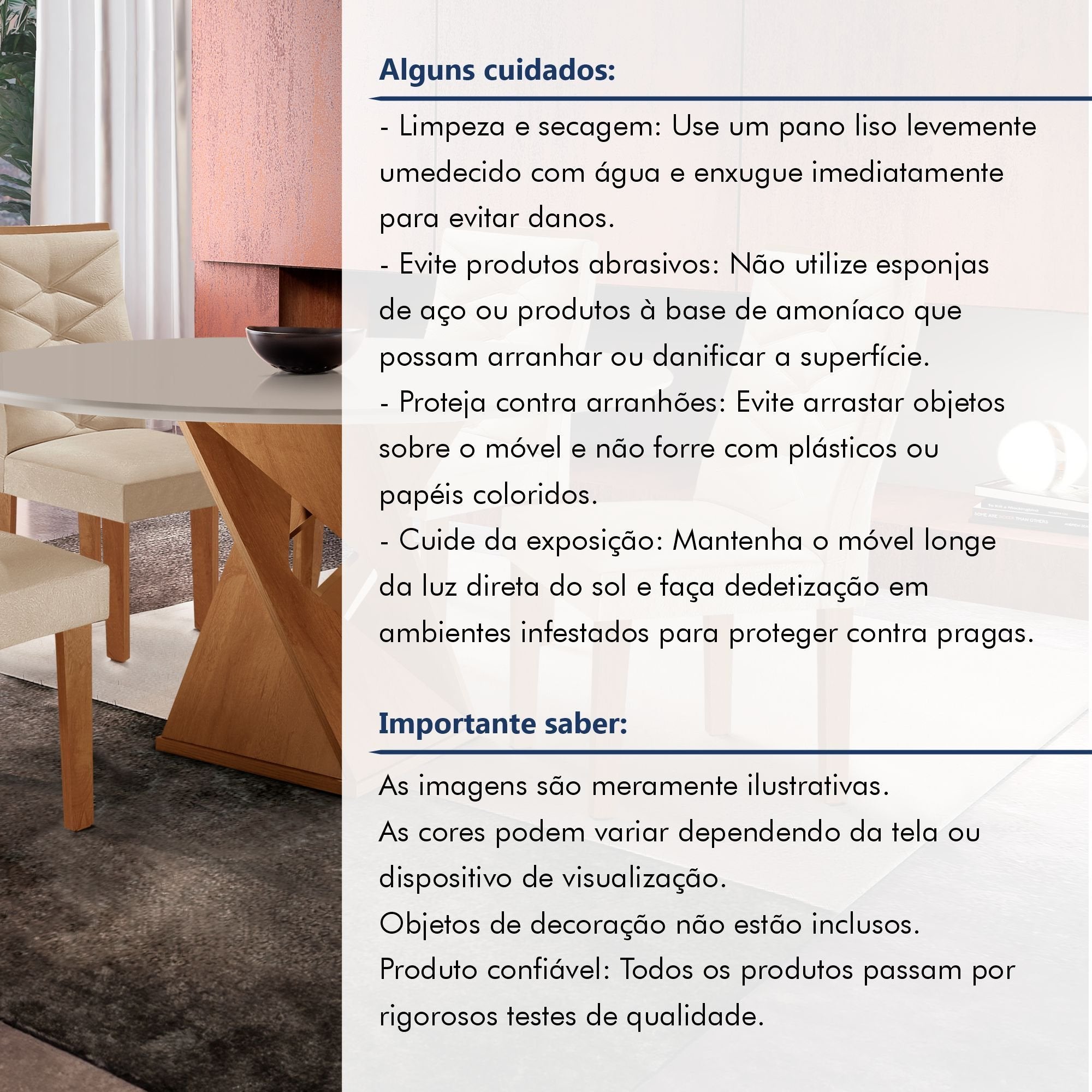 Conjunto Sala de Jantar Mesa Redonda Tampo MDF com 4 Cadeiras Barcelona Yescasa