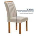 Conjunto Sala de Jantar Mesa Tampo Redondo Vidro Kansas 100cm com 4 Cadeiras Arizona Cel Móveis