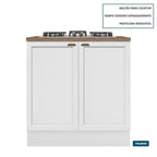 Cozinha Completa Modulada 10 Peças 17 Portas 2 Gavetas com Torre Quente Unna Yescasa Branco/Espresso