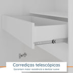 Quarto Infantil Completo Guarda-Roupa e Cômoda Sky Yescasa Branco/Olmo Italiano