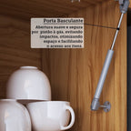 Armário Aéreo 2 Portas 120cm Vicenza Espresso Móveis Cinza/Amêndoa/Chumbo