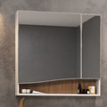 Armário Espelheira para Banheiro 80cm Lille Móveis Bosi Branco/Tauari