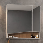 Armário Espelheira para Banheiro 80cm Lille Móveis Bosi Branco/Tauari