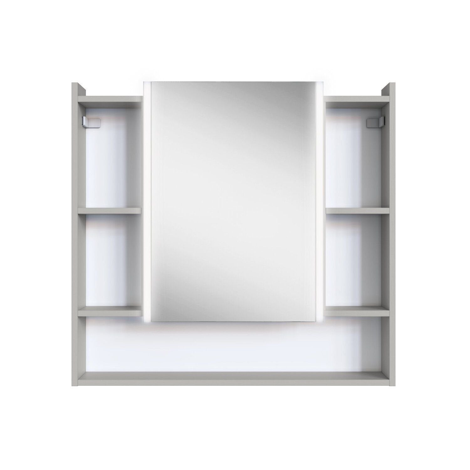 Espelheira para Banheiro com LED 2 Portas Yescasa Off White/Arenas