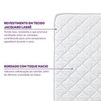 Colchão Solteiro Espuma D23 Nuvem Casatema MadeiraOriginals Branco 88x188x15cm