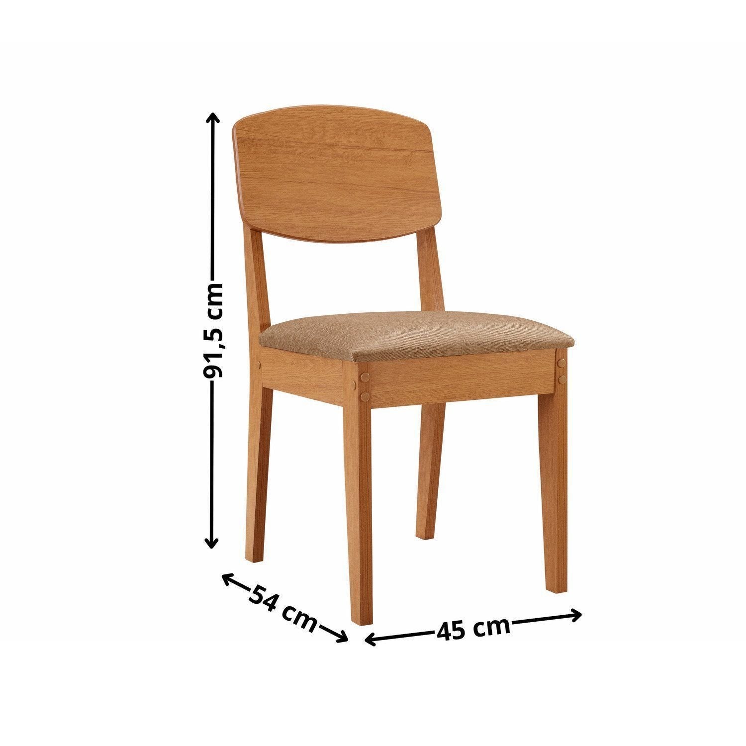 Conjunto Sala de Jantar Mesa Tampo 180cm Canto Copo de MDF e 6 Cadeiras Dublin Cleo Yescasa