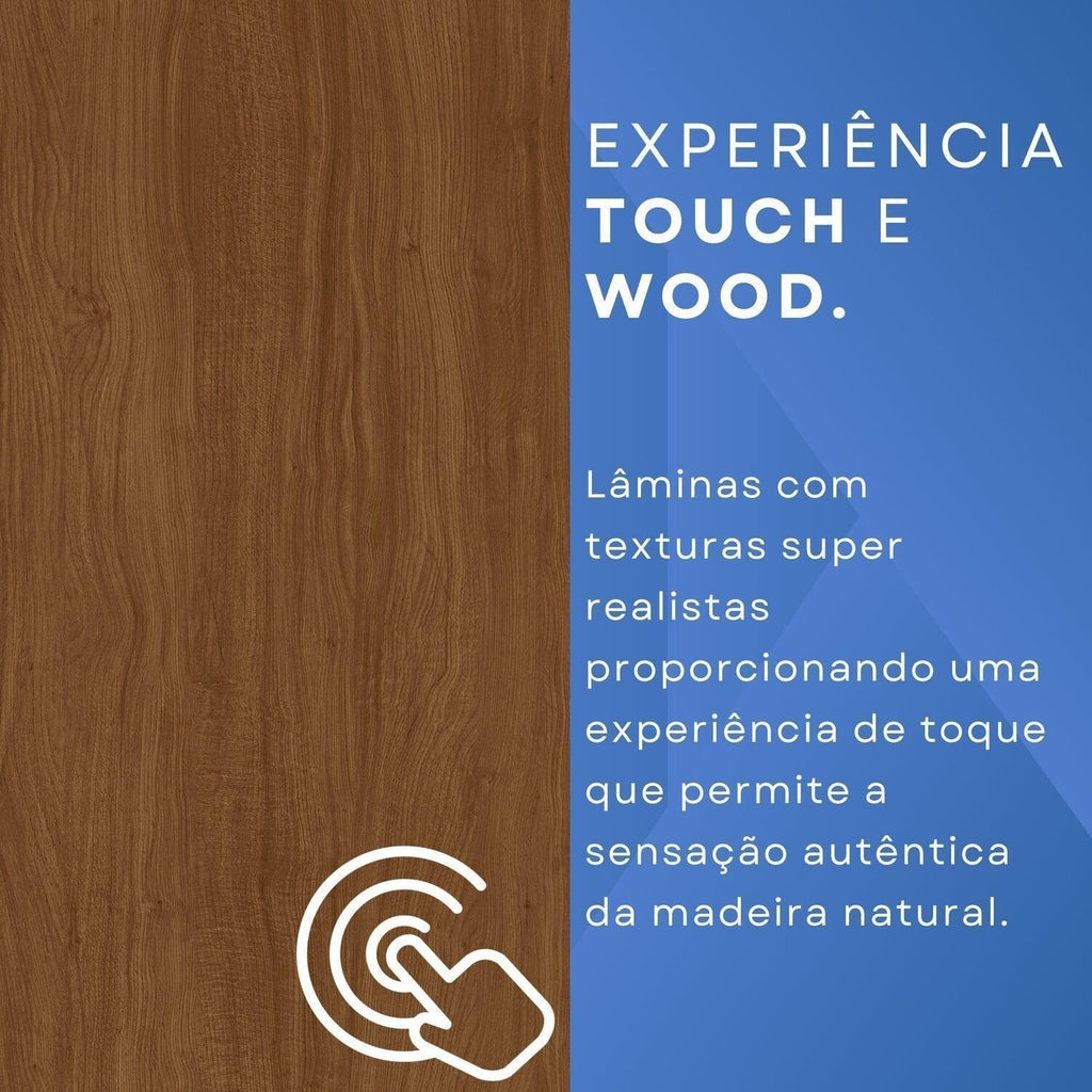 Cômoda para Quarto 2 Portas 8 Gavetas Esmeralda Espresso Móveis Marrom/Cinamomo