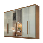 Guarda-Roupa Casal 6 Portas 6 Gavetas Reno Novo Horizonte 100% MDF Marrom/Cumaru/Fendi