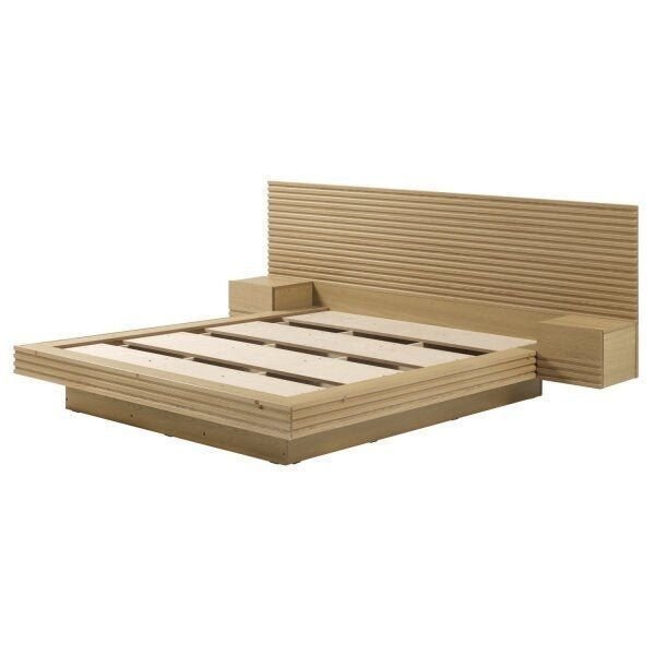 Cama Casal/Queen com Cabeceira e Mesa de Apoio Samambaia CabeCasa MadeiraOriginals