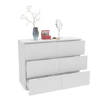 Cômoda 6 Gavetas Merlot Yescasa Branco