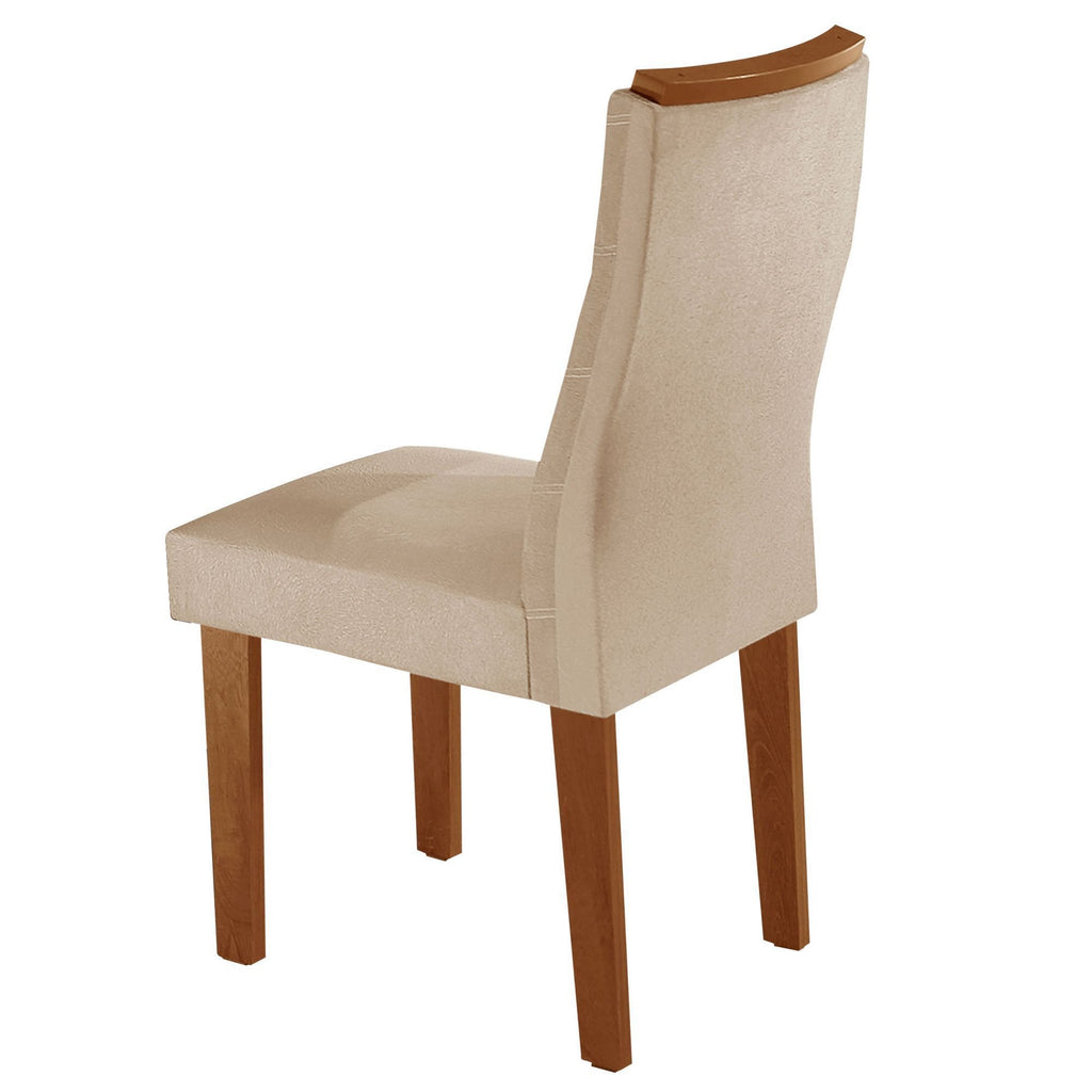 Conjunto Sala de Jantar Mesa Redonda Tampo MDF com 4 Cadeiras Barcelona Yescasa