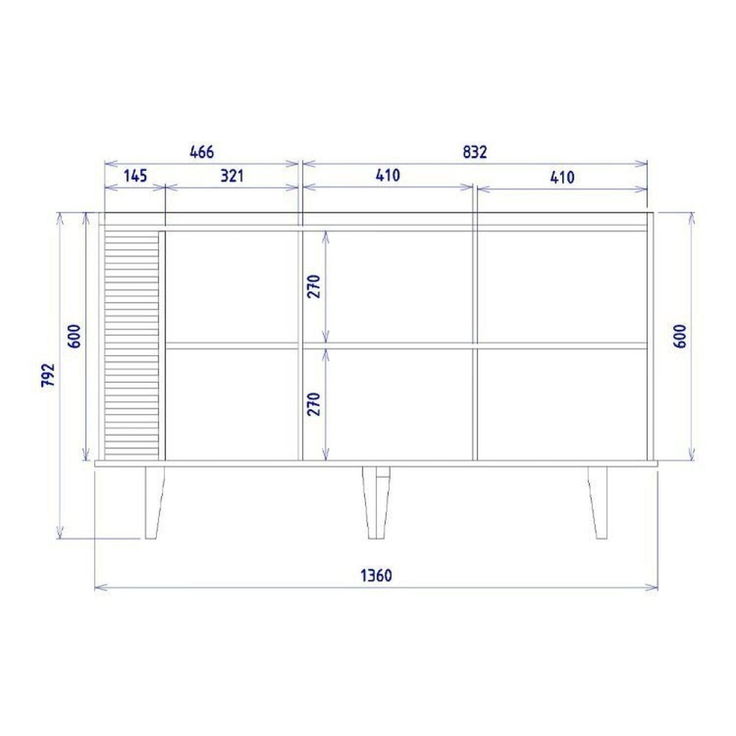 Conjunto Sala de Estar Completa Jurerê Home Maceió para TV Até 65 Polegadas Buffet e Cristaleira 4 Portas Colibri Branco Off White Matte/Freijó