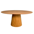 Mesa de Jantar Oval Cone 160x90 cm Freijó Laminada em Madeira Personal Moveis Design