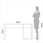 Escrivaninha Mesa Escritório Industrial 100% MDF 157,5cm Pradel
