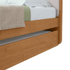Bicama Solteiro Corino Loop Cama Auxiliar Móveis Lopas Marrom Amêndoa Clean