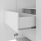 Guarda-Roupa Infantil 4 Portas 2 Gavetas Sky Yescasa 100% MDF Branco/Olmo Italiano