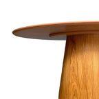 Mesa de Jantar Cone Oval 160x90cm Tampo Madeira Base Madeira Marrom