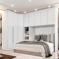 Guarda-Roupa Modulado Casal Safira 008 MDF 8 Portas 4 Gavetas Clic Móveis