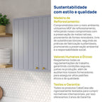 Armário Aéreo 2 Portas 80cm Marselha CabeCasa MadeiraOriginals Azul/Sereno