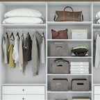 Guarda-Roupa Casal 3 Portas de Correr 6 Gavetas 270cm Spazio Yescasa 100% MDF Branco