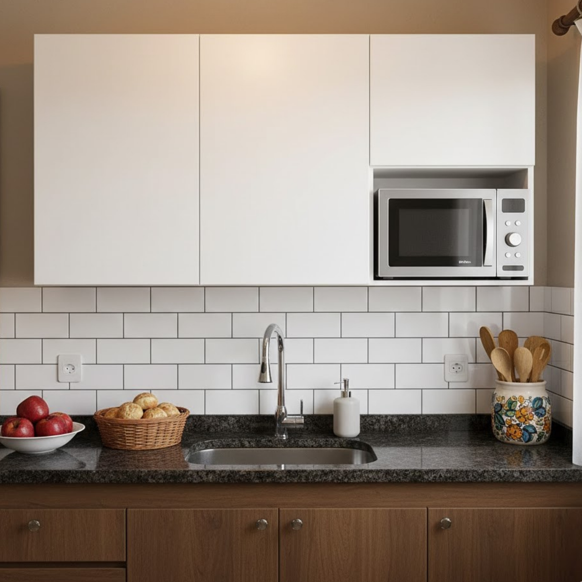 Armário Aéreo para Cozinha 2 Portas 120cm Branco MDF Rafaro