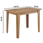 Conjunto Sala de Jantar Mesa Retangular Tampo MDP 1,10m com 4 Cadeiras Delta Nicoli Sonetto Móveis