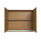 Armário Espelheira para Banheiro Lívia Yescasa 2 Portas 80cm Marrom/Freijo/Moscatel/Urbi